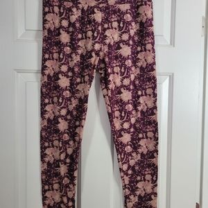 Purple and tan LuLaRoe Leggings NWOT, size TC
